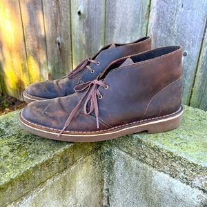Clarks Bushcare Chukka boot dark brown leather 12M